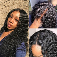 Front Lace Human Hair Wigs With Baby Hair Deep Wave Human Hair For Women