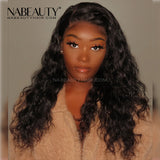 Undetecable Melt skins Water Wave Front Lace Wig Pre-plucked Natural Hairline With Fake Scalp