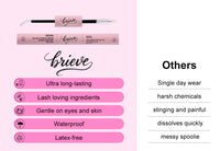 BRIEVE 2-in-1 Lash Bond & Seal Mascara – Long-Lasting Waterproof Vegan Mascaras with Adhesive for Cluster Lashes