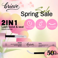 BRIEVE 2-in-1 Lash Bond & Seal Mascara – Long-Lasting Waterproof Vegan Mascaras with Adhesive for Cluster Lashes