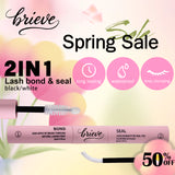BRIEVE 2-in-1 Lash Bond & Seal Mascara – Long-Lasting Waterproof Vegan Mascaras with Adhesive for Cluster Lashes