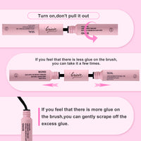 BRIEVE 2-in-1 Lash Bond & Seal Mascara – Long-Lasting Waterproof Vegan Mascaras with Adhesive for Cluster Lashes
