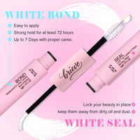 BRIEVE 2-in-1 Lash Bond & Seal Mascara – Long-Lasting Waterproof Vegan Mascaras with Adhesive for Cluster Lashes