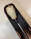 NABEAUTY Straight Front Lace Human Hair Wigs Pre Plucked Hairline Brazilian Hair Wigs