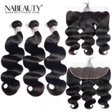 Frontal Wig | 13x4 Frontal With 3 Bundles Body Wave Nabeauty Virgin Hair 300%Density