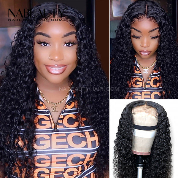 Deep Curly 5x5 HD Transparent Lace Closure Wigs Affordable Lace Front Wigs Pre Plucked Natural Hairline Wigs
