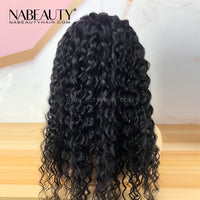 Headband Scarf Wig Water Wave Human Hair Wig No plucking wigs for womenNo Glue & No Sew In More hairs