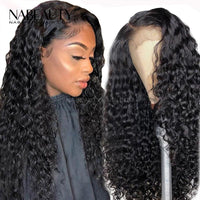 Frontal Wig | 13x4Frontal With 3 Bundles Deep Curly Nabeauty Virgin Hair 300%Density