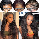 NABEAUTY Natural Wave Front Lace Wigs Pre Plucked with Baby Hair  Brazilian Hair Lace Front Human Hair Wigs