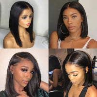 KIM.K HD LACE Bob Wigs Front Lace Human Hair Wig Pre Plucked Hairline With Baby Hair