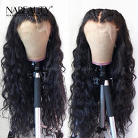 NABEAUTY Natural Wave Front Lace Wigs Pre Plucked with Baby Hair  Brazilian Hair Lace Front Human Hair Wigs