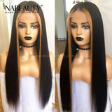 Ombre Highlight Wig Brazilian Straight Front Lace Human Hair Wigs Pre Plucked With Baby Hair