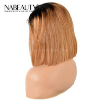 NEW Honey Blonde 1b 27 Ombre Wigs Glueless Front Lace Bob Wigs Straight Human Hair Wigs